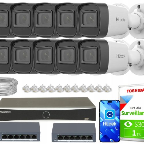 Zestaw do Monitoringu firma dom kamery 10x IPCAM-B...