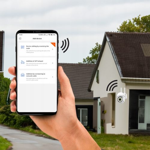 KAMERA WIFI IP SMART ZEWNĘTRZNA OBROTOWA FULL HD ZOOM 4x DETEKCJA NOC