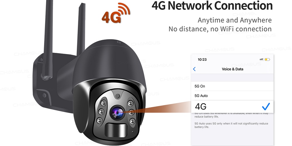 KAMERA OBROTOWA 4G GSM LTE SOLARNA NA KARTE SIM APP Tuya Smart Live - obrazek 6