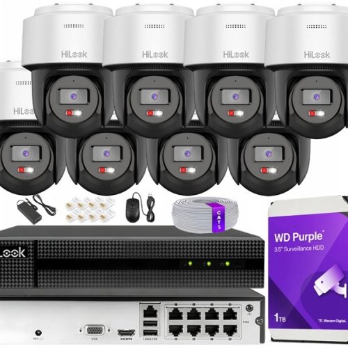Zestaw monitoringu dom kamera IP 8x PTZ-N4MP-P 4MP...
