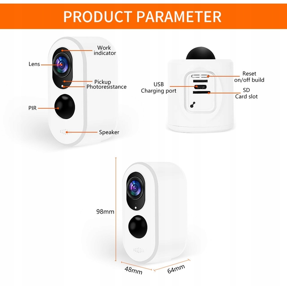 Kamera na kartę 4G GSM SIM zewnętrzna ALARMY AKKU - obrazek 5
