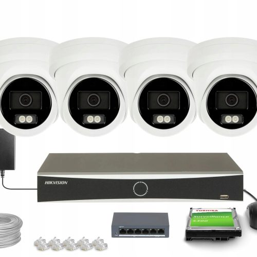 Zestaw monitoringu dom kamera IP 4x DS-2CD2383G2-L...