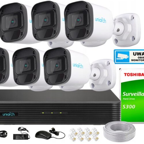 Zestaw monitoringu dom kamera IP 6x IPC-B124-APF28...