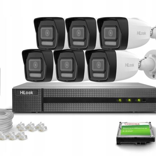 Zestaw do monitoringu firmy 6x IPCAM-B4-30DL 4MPx ...