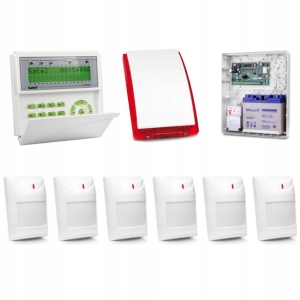 ZESTAW ALARMOWY SATEL INTEGRA 128-WRL LCD 6 CZUJEK
