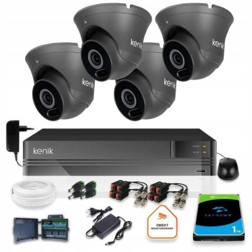 Zestaw do monitoringu dom firma kamera 4x KG-D30HD...