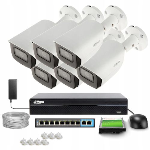 Zestaw monitoringu dom IP 6x IPC-HFW3541E-AS-0280B...