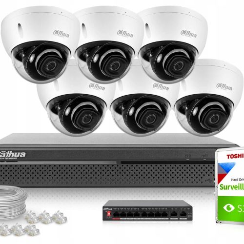 Zestaw Monitoringu dom firma 6x IPC-HDBW2841E-S-02...