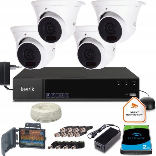 Zestaw do monitoringu dom firma kamera 4x KG-D30HD...