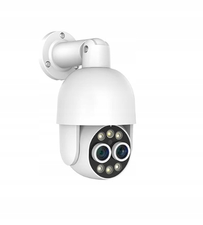 KAMERA ZEWNĘTRZNA POE IP OBROTOWA 8MPX POE DWA OBIEKTYWY 130Stopni