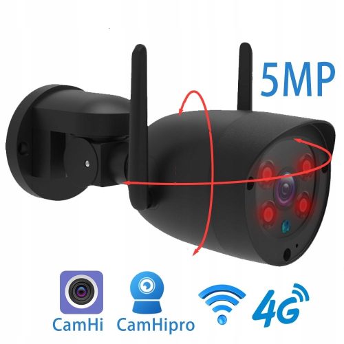 KAMERA OBROTOWA ZEWNĘTRZNA 5MPX IP 4X ZOOM SIM GSM