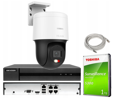 Zestaw do Monitoringu IP 4Mpx 1 Kamera obrotowe