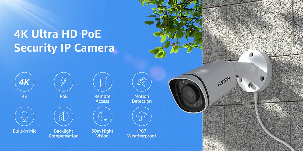 Kamera sieciowa IP 4K 8Mpx H.265 POE IR40m 2,8mm - obrazek 2