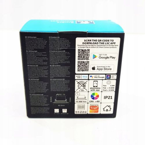 LAMPKA SUFITOWA LSC SMART SMART LED DOWNLIGHT WIF
