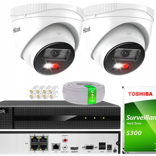 Zestaw do monitoringu Hikvision IPCAM-DL 4ch PoE K...
