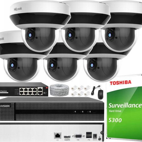 Zestaw do monitoringu Hikvision CCTV-KIT6-PTZ-4MP-...