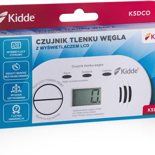 Czujnik czadu z wyświetlaczem Kidde K5DCO