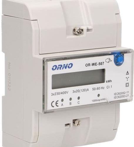 WSKAŹNIK ZUŻYCIA ENERGII ORNO OR-WE-507 3-FAZOWY