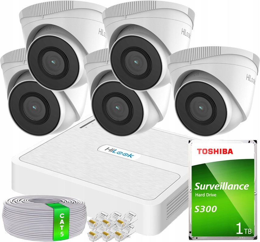 Zestaw do monitoringu Hilook by Hikvision IPCAM-T2 + NVR-8CH-H/8P