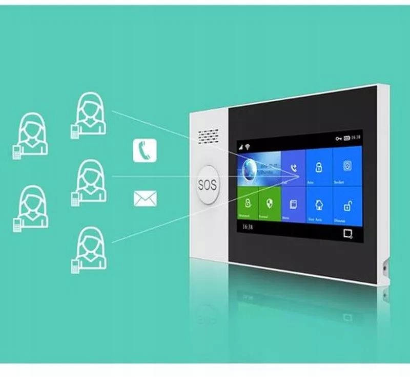 Bezprzewodowy alarm gsm + WiFi PG107 +Syrena 120dB