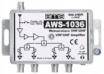 WZMACNIACZ ANTENOWY AWS-1036 AMS - obrazek 4