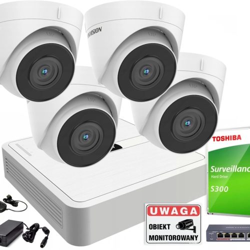 Zestaw do monitoringu Hikvision 2104+IPCAM-POEKIT