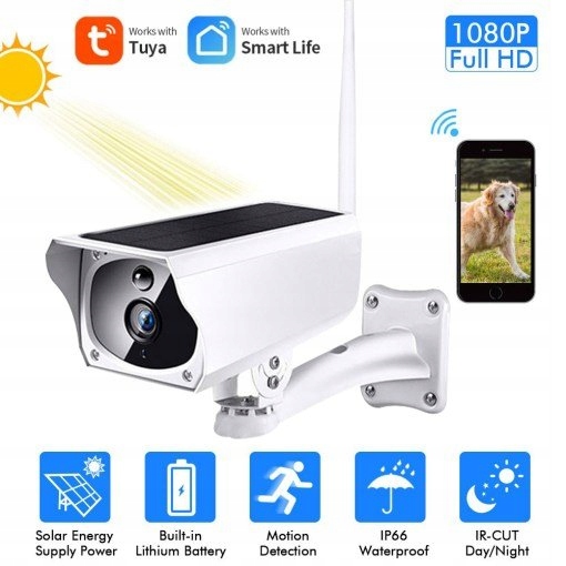 Zewnętrzna Kamera Solarna WIFI FULL HD APP TUYA_`_`!_!` - obrazek 2