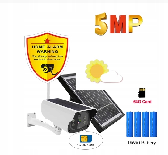 KAMERA SOLARNA GSM 3G 4G +PANEL SOLARNY+ karta SIM_`_`!_!