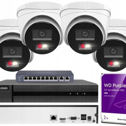 Zestaw do monitoringu Hikvision Hybrid Light CCTV ...