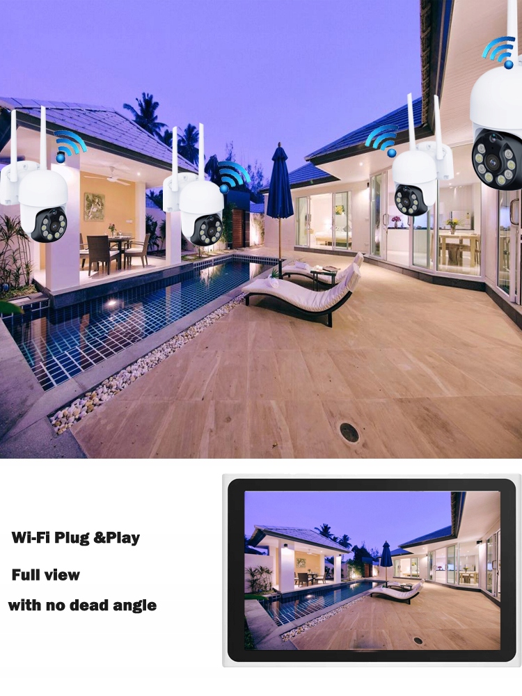 ZESTAW 4 KAMER WIFI 3MPX Z NVR LCD TUYA SMART LIVE - obrazek 4
