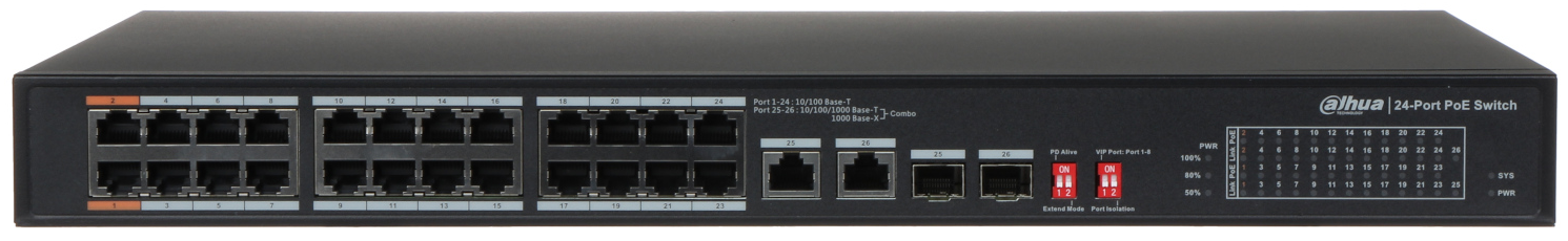 SWITCH DAHUA PFS3226-24ET-240 - obrazek 2