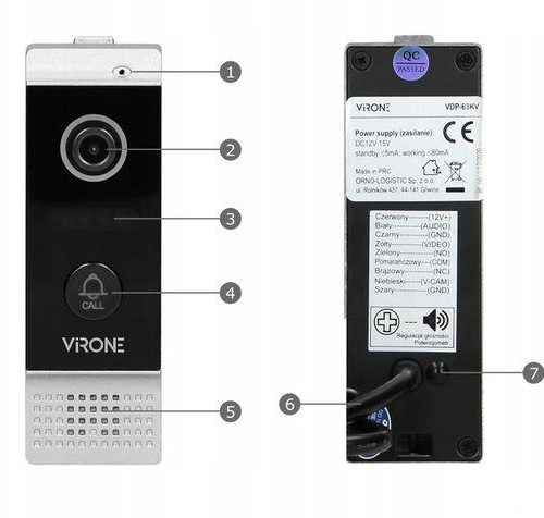 Wideodomofon Wi- Fi Virone VDP-63 VIFAR