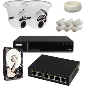 ZESTAW MONITORINGU IP 2 KAMERY 1080P