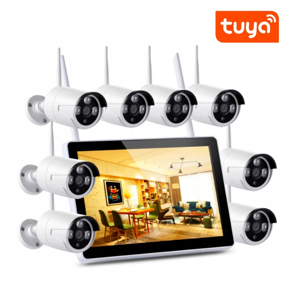 ZESTAW 4 KAMER WIFI 3MPX Z NVR LCD TUYA SMART LIVE - obrazek 5