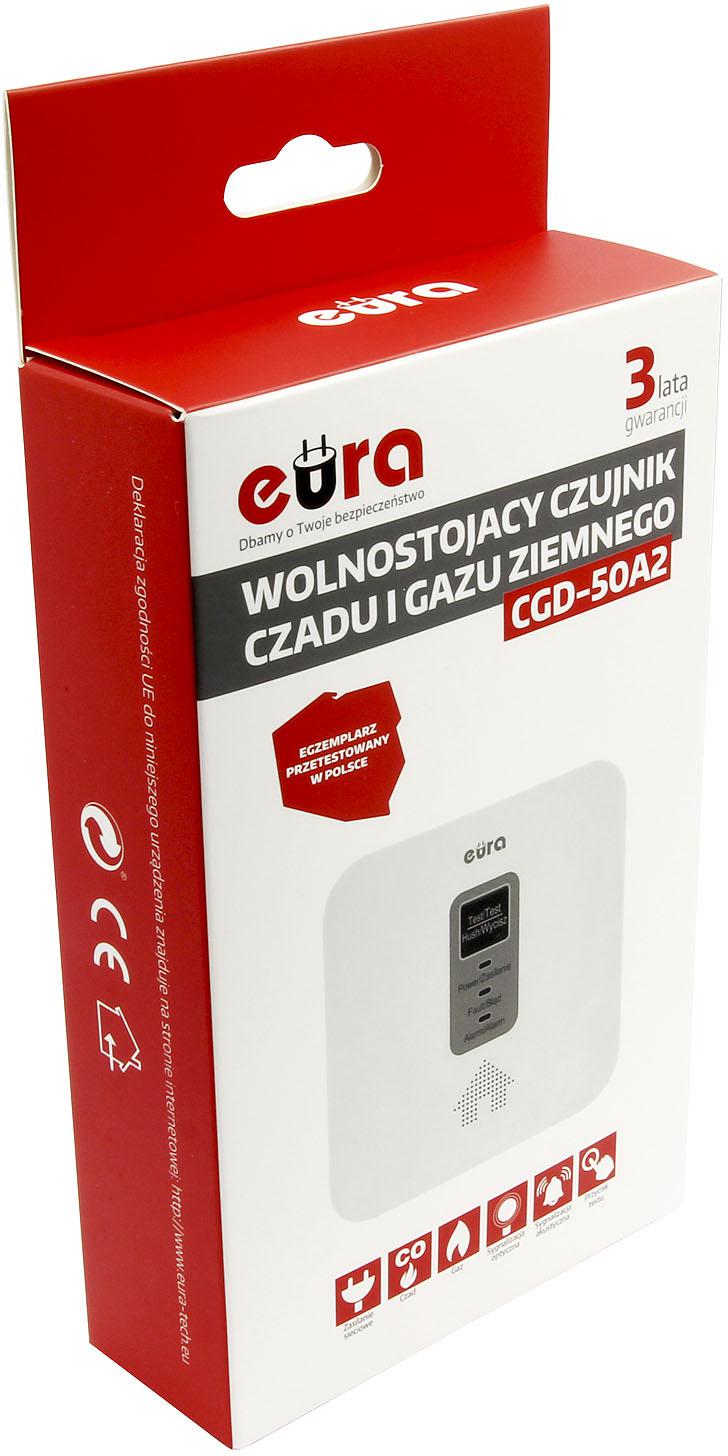 Czujnik czadu i gazu ziemnego 2w1Eura CGD-50A2 - obrazek 3
