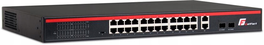 Switch GetFort GF-226G-24P-250 24 x PoE 2 x SFP - obrazek 2