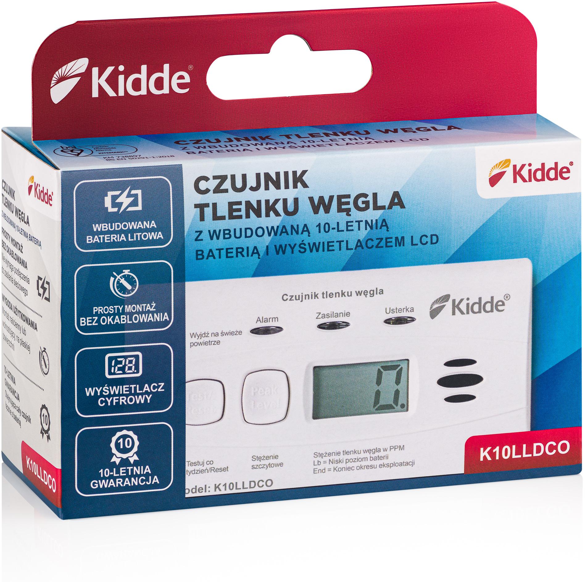 Czujnik czadu z wyświetlaczem Kidde K10LLDCO - obrazek 4