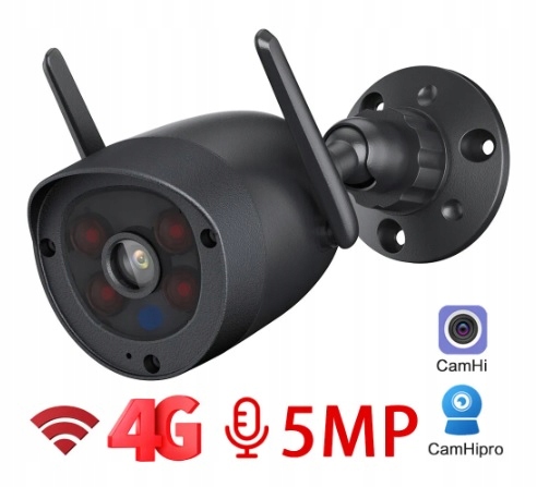 Kamera tubowa BLACK GSM 4G SIM LTE 5MPx APP CAM HI