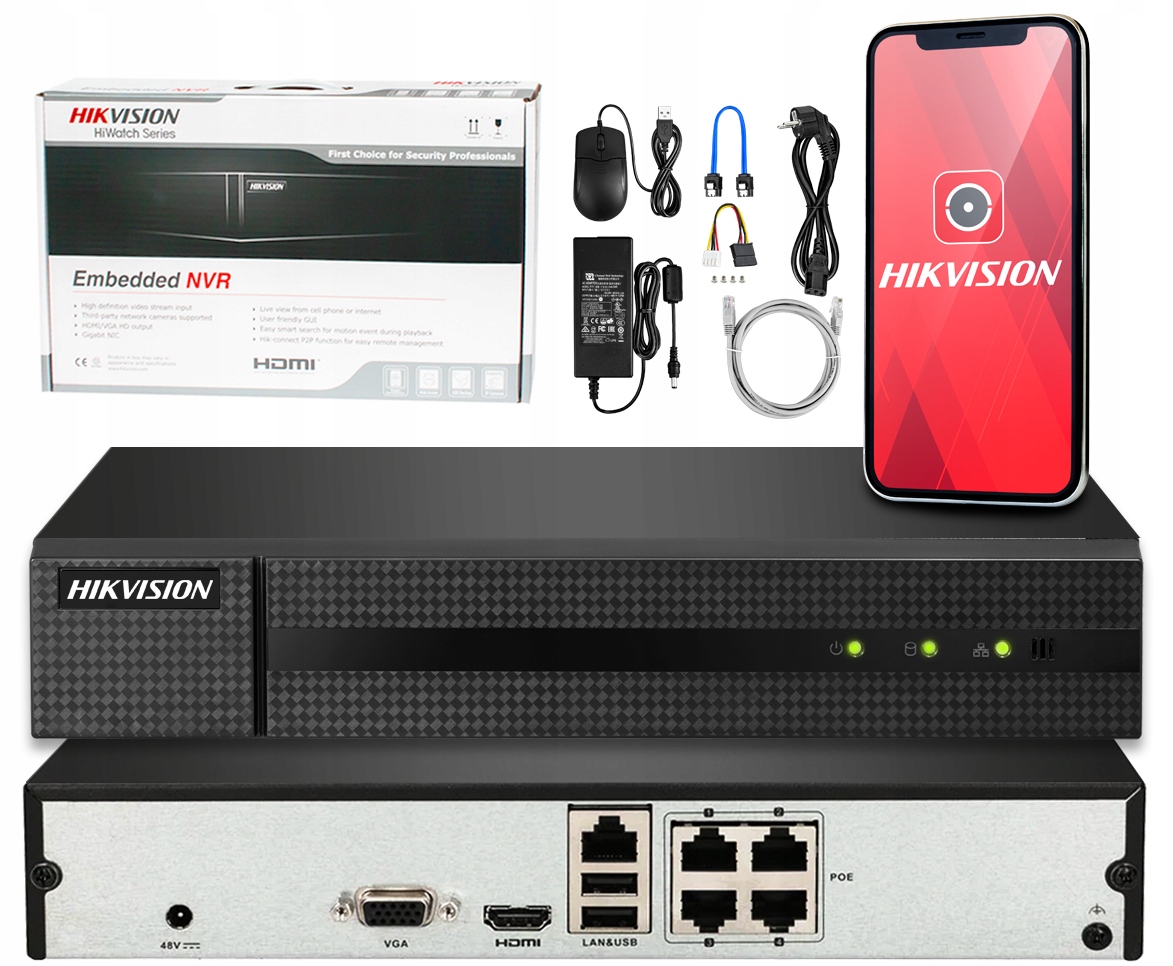 Zestaw do monitoringu Hikvision IP-KIT-4MPX BLACK - obrazek 4