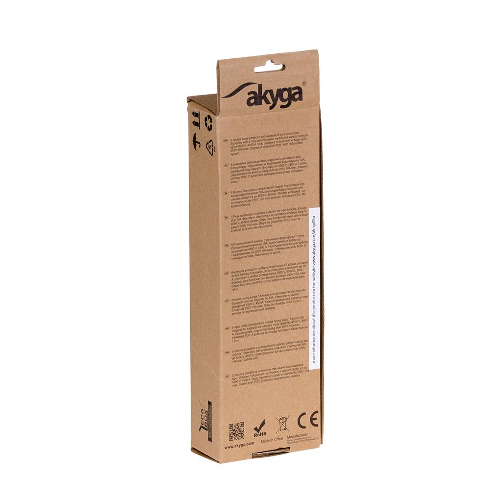 LISTWA ZASILAJĄCA AK-SP-05U (5 GNIAZD + 2 USB) AKY - obrazek 12