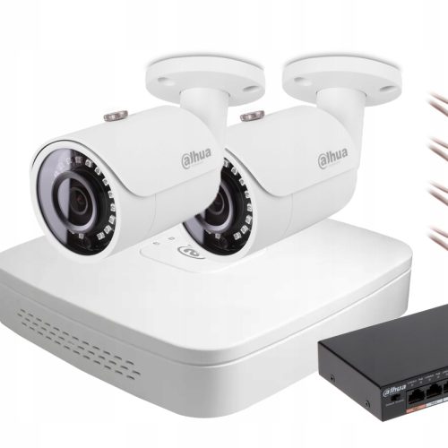 ZESTAW MONITORINGU IP DAHUA REJESTRATOR 4CH 2MPx