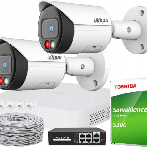 Zestaw do monitoringu Dahua IP-KIT-4CH Dual Light ...