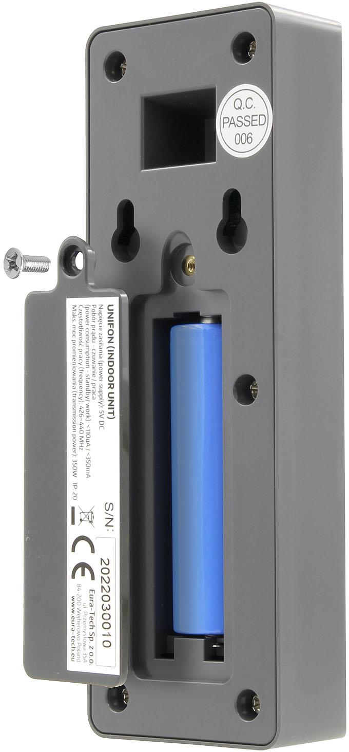 Domofon bezprzewodowy EURA ADP-80A3 grafit - obrazek 5