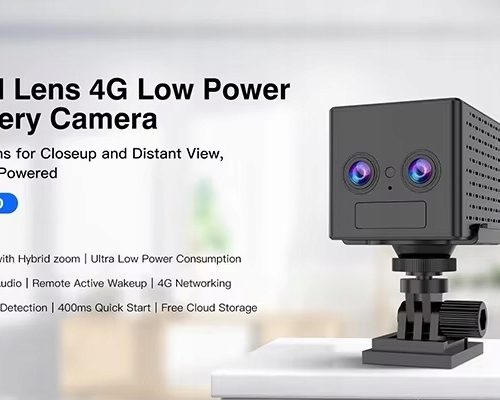 Mini kamera na baterie 4G SZEROKOKĄTNA 2 OBIEKTYW...