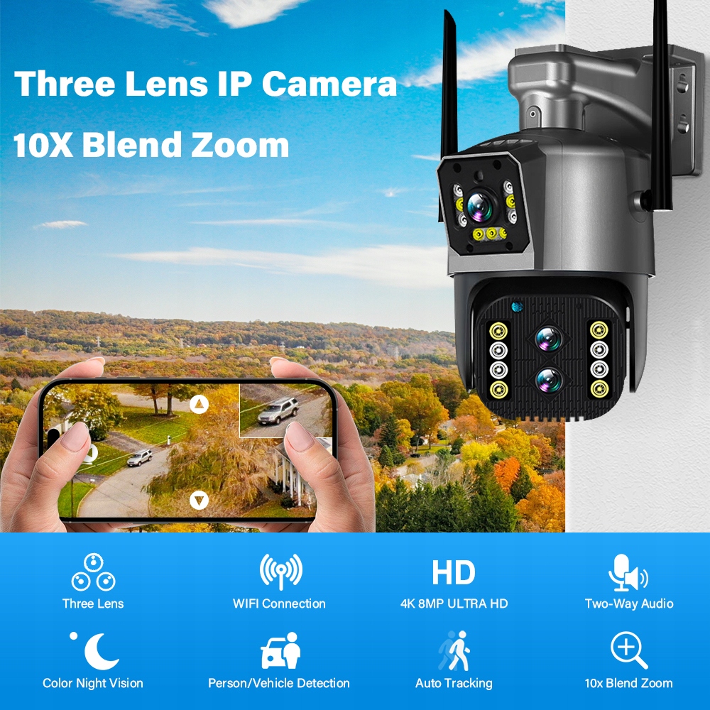KAMERA WIFI 12MPX 10x Zoom automatyczne śledzenie - obrazek 14