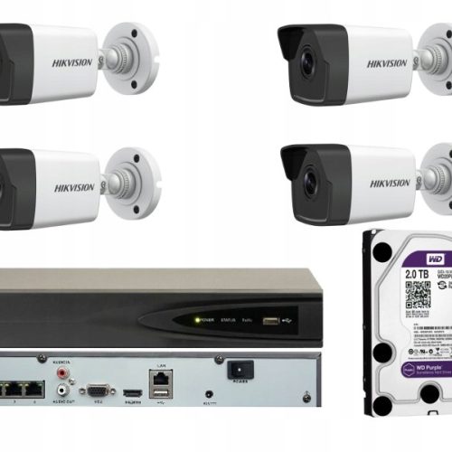 ZESTAW KAMER NA PARKNG MONITORING IP HIKVISION 4mp