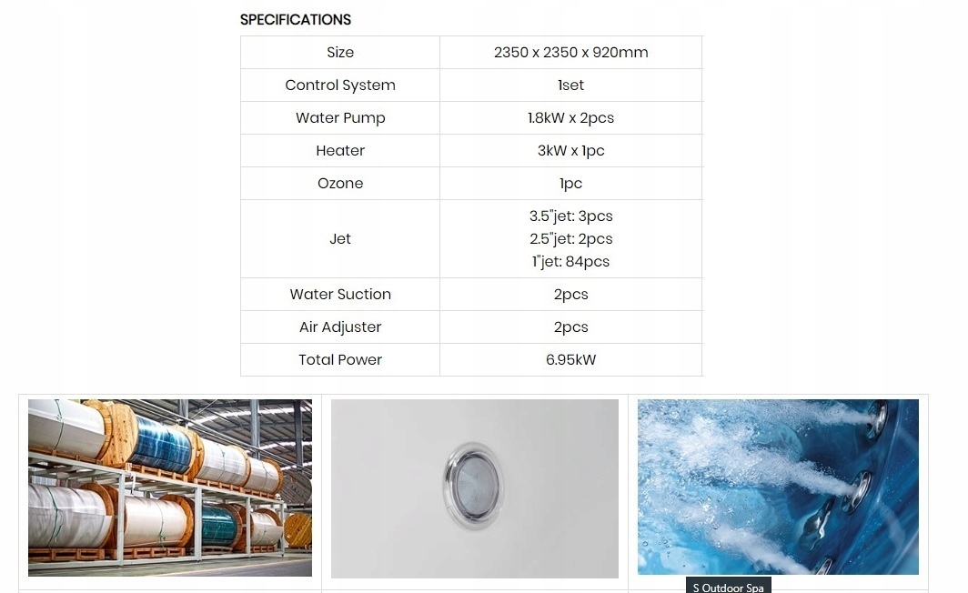 WANNA SPA JACUZZI CAŁOROCZNE 6-OS 2 LEŻANKI 7KW - obrazek 7