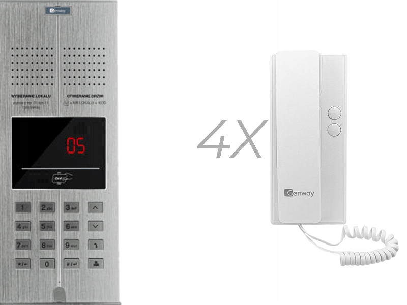 Zestaw domofonowy 4 rodzinny GENWAY WL-03NL-V2