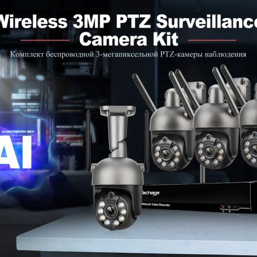 ZESTAW KAMER WIFI OBROTOWYCH DO MONITORINGU 3MPX