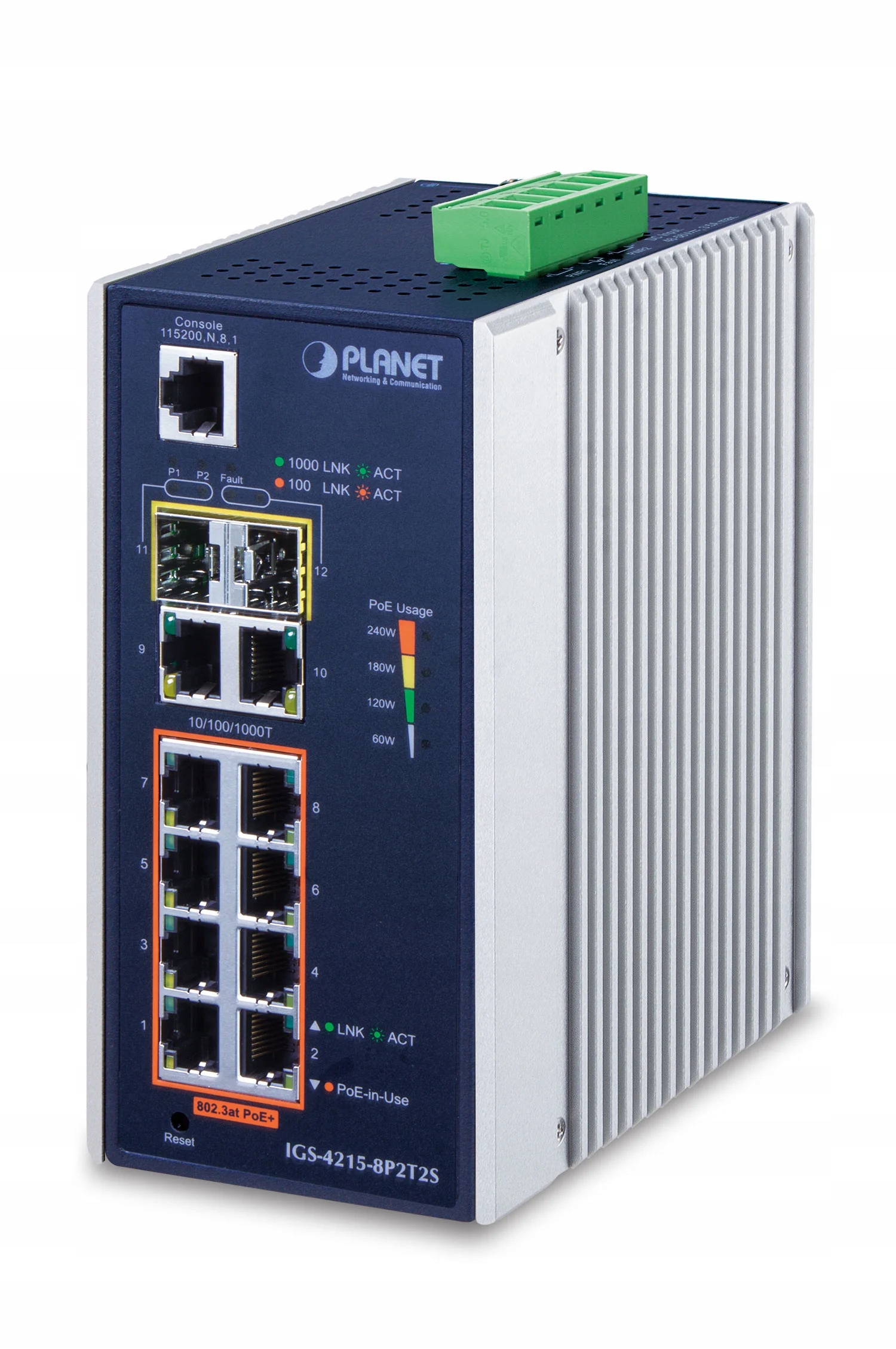 PLANET IGS-4215-8P2T2S Zarządzany L2/L4 Gigabit Et